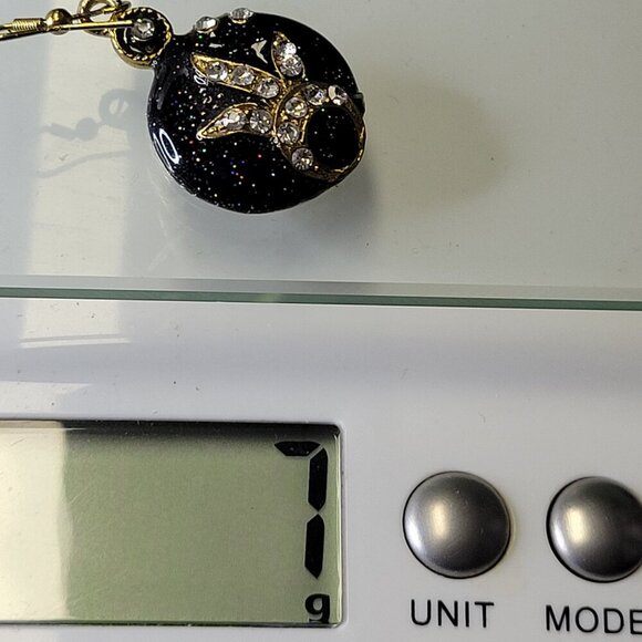 Small Black Drop Earrings - Picture 6 of 6